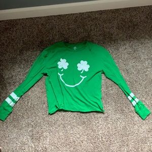 Green st pattys day shirt for girls